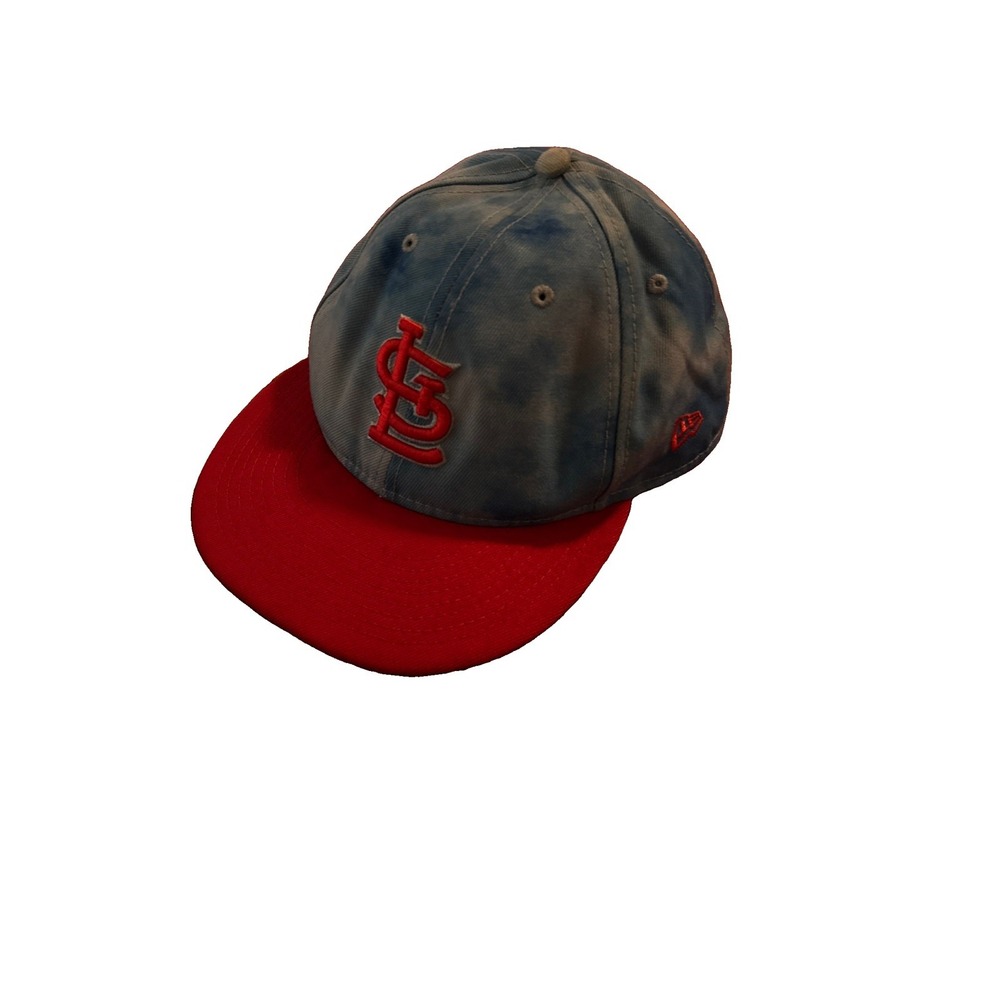 MLB St. Louis Cardinals New Era 59Fifty Fitted Size 7 1/2 Blue Tie Dye Hat Cap